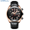 Men Chronograph Watches Crrju 2219 L Top Luxury Brand Men Military Sport Wristwatch Quartz Watch Relogio Masculino